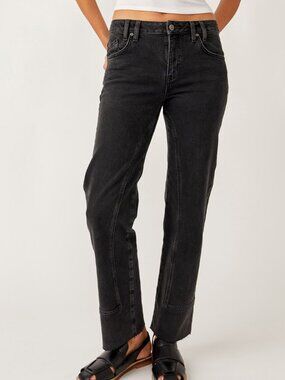 NWT Free People Risk Taker Mid-Rise Straight in Main Squeeze